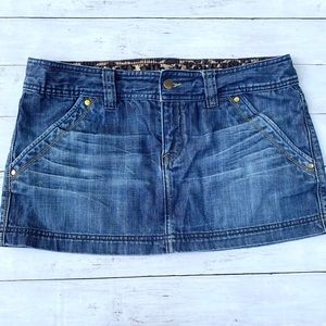 Express X2 Quality Dark Denim Skirt